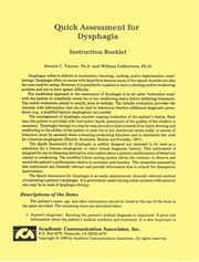 Quick Assessment for Dysphagia - COMPLETE KIT