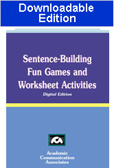 Sentence-Building Fun Games and Worksheet Activities (Downloadable Product) -NEW