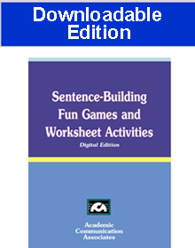 Sentence-Building Fun Games and Worksheet Activities (Downloadable Product) -NEW