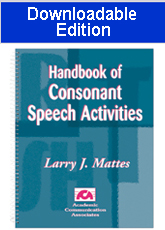Handbook of Consonant Speech Activities (Downloadable Edition)- SAVE $16.00