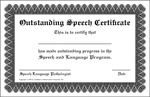 Outstanding Speech Certificate