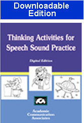 Thinking Activities for Speech Sound Practice (Downloadable Product) - New! -  $5.00