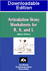 Articulation Story Worksheets for R, S, and L  (Downloadable Product) -New!