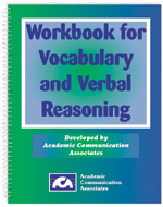 Workbook for Vocabulary and Verbal Reasoning